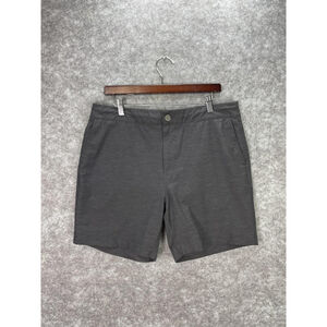 Faherty All Day Shorts Mens 35 Gray Chino Performance Stretch Drawstring Casual